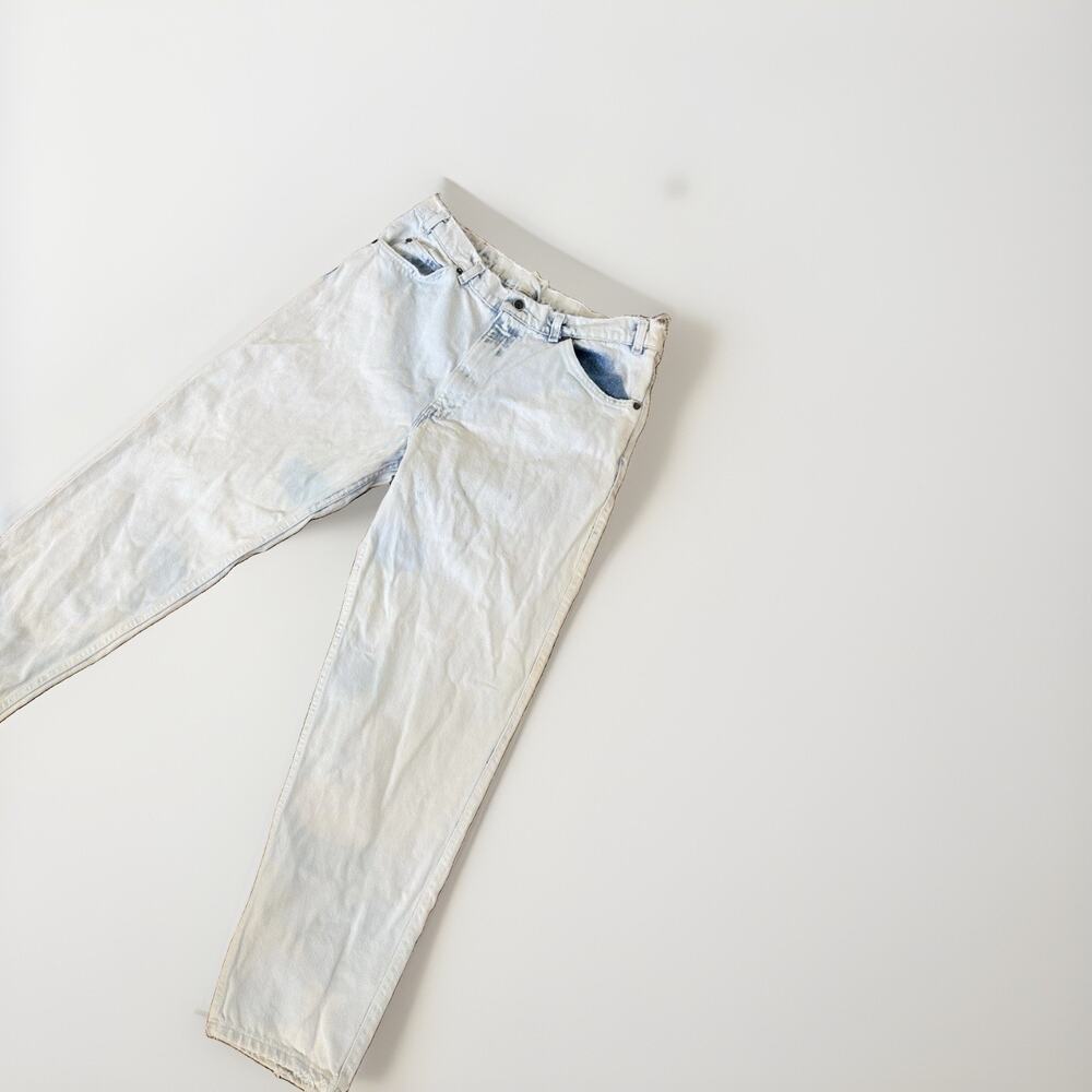 VTG 1993 Levis SilverTab 550 Bleach Jeans 36x32 Made in USA Distressed Frayed